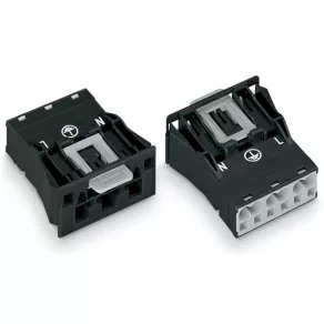 Conector cu fixare prin presare Wago, negru (770-713)