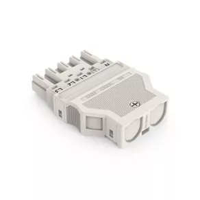   Conector Wago cu carcasă de protecție, cu 5 poli, alb (770-135)