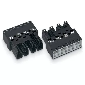 Conector Wago cu 4 poli, negru (770-214)