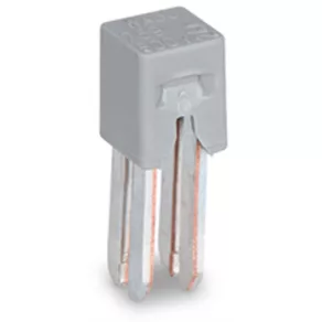   Conector Wago miniatural de legătură transversală, izolat, pentru conectori mamă cu un singur conductor, gri (769-402)