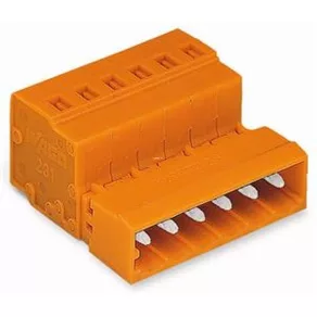 Bloc terminal cu fir Wago 1, 2,5 mm², portocaliu (231-640)