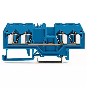 Conector de trecere Wago cu 4 conductori, albastru (280-834)