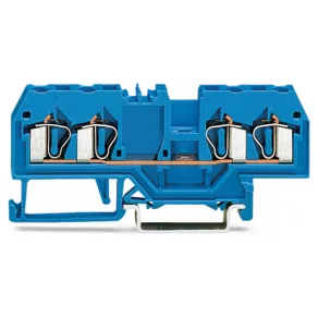 Conector de trecere Wago cu 4 conductori, albastru (280-834)