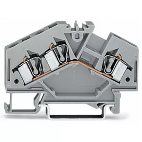 Bloc terminal Wago cu 3 fire, gri (281-631)