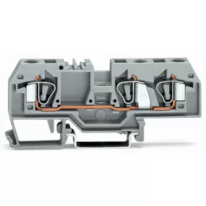   Bloc terminal de alimentare cu 3 fire Wago 6 mm², gri deschis (282-993)