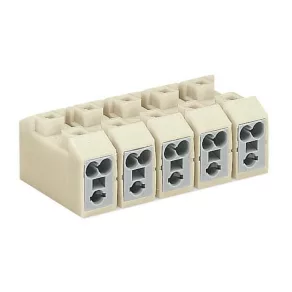   Bornă de conectare pentru sursa de alimentare Wago, cu 5 poli, 2,50 mm², albă (272-105)