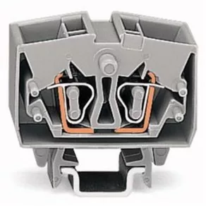  Wago, bornă miniaturală cu 4 fire, de trecere, 2,5 mm², gri (264-721)