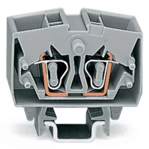   Bloc terminal Wago cu 4 fire, miniatural, cu orificiu de trecere, 2,5 mm², portocaliu (264-726)