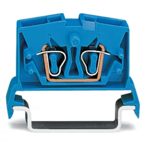   Bloc terminal Wago cu 2 fire, miniatural, cu orificiu de trecere, 2,5 mm², albastru (264-714)