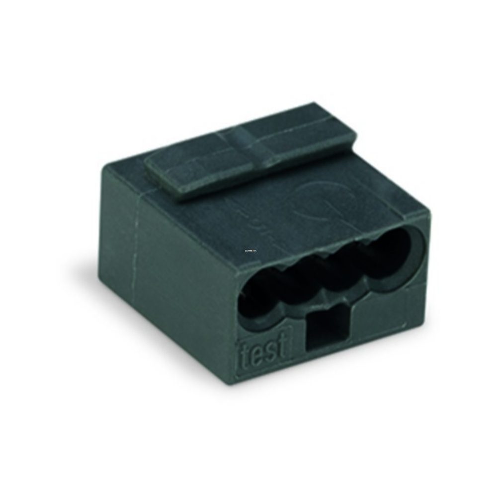 Wago vezeték összekötő 4x 0,6-0,8mm2 sötét szürke (243-204)