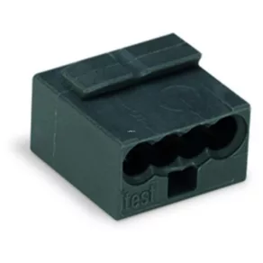   Conector de cabluri Wago 4x 0,6-0,8 mm² gri închis (243-204)