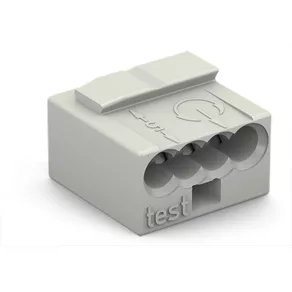 Conector de cabluri Wago nr. 4, gri deschis (243-304)