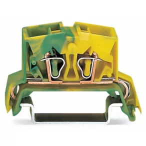   Wago, bloc de conexiuni cu 4 fire, montabil pe șină mini, 2,5 mm², verde-galben (264-737)