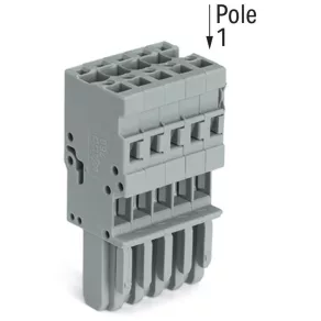 Bloc terminal cu fir Wago 1, gri (769-105)