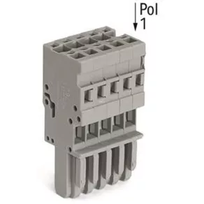 Bloc terminal cu fir Wago 1, gri (769-107)