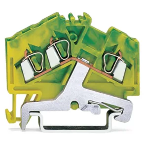   Bloc de conectare cu 3 fire Wago pentru împământare, 2,5 mm², verde-galben (280-637)