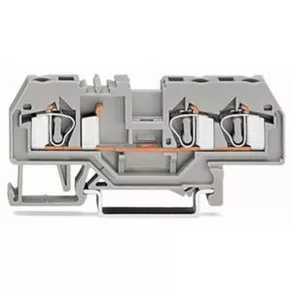   Clemă de legătură cu 3 fire Wago, 4 mm², roșie, marcaj central (281-679)