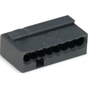 Conector de cablu Wago nr. 8, gri închis (243-208)