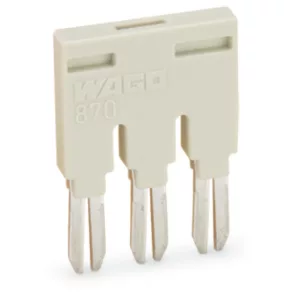 Conector de legătură Wago cu 6 poli, gri deschis (870-406)