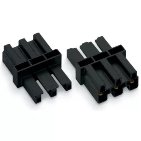   Conector de legătură Wago cu 3 poli, cod A, negru (770-603)