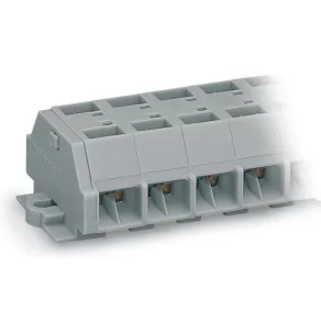 Bloc terminal Wago cu 4 fire, 3 poli, gri (261-203)