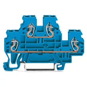   Bloc de borne Wago cu etaj, tip trecere/trecere, albastru (870-504)