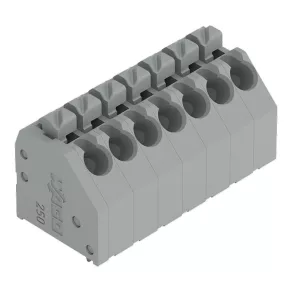   Conector Wago pentru plăci de circuit imprimat, 7 poli, 1,5 mm², gri (250-107)
