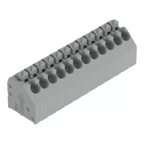   Conector Wago pentru plăci de circuit imprimat, 12 poli, 1,5 mm², gri (250-212)