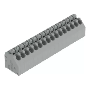   Conector Wago pentru plăci de circuit imprimat, 16 poli, 1,5 mm², gri (250-216)
