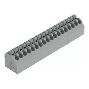   Conector Wago pentru plăci de circuit imprimat, 18 poli, 1,5 mm², gri (250-218)