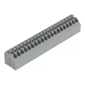   Conector Wago pentru plăci de circuit imprimat, 20 de poli, 1,5 mm², gri (250-220)