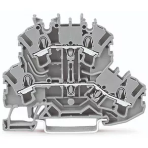   Wago TopJob_S 0,25-2,5 mm², gri, L/L bloc terminal cu 2 conductori pe două niveluri (2002-2201)