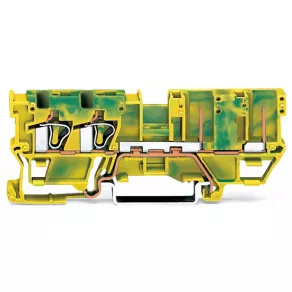   Wago, bloc de conectare cu 2 fire și 2 pini, cu împământare, de tip plug, verde-galben (769-217)