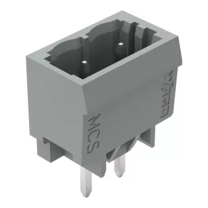   Conector Wago THR 1,0 x 1,0 mm cu pini de lipit drepți, gri (231-132/001-000)