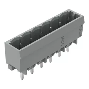   Conector Wago THR 1,0 x 1,0 mm cu pin de lipit drept, gri (231-136/001-000)
