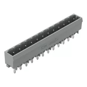   Conector Wago THR 1,2 x 1,2 mm cu pini drepți pentru lipire, gri (231-172/001-000)