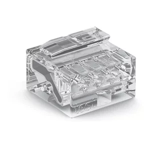   Conector Wago Micro pentru cabluri solide, transparent (243-144)