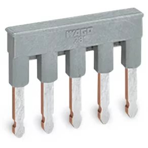   Wago Conector de legătură izolat cu părți laterale, cu 5 căi, gri (280-485)