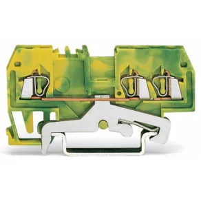   Clemă de legare la pământ Wago cu 3 fire, 1,5 mm², verde-galben (279-687)