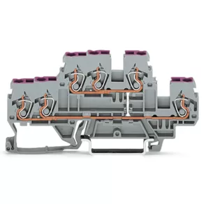   Bloc terminal Wago cu 3 fire, cu două etaje Bloc terminal cu 6 fire, albastru (870-539)