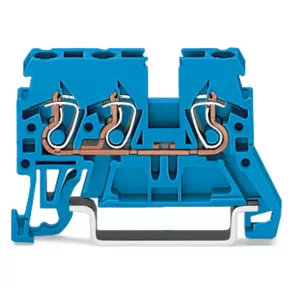   Bloc terminal de alimentare cu 3 fire Wago 2,5 mm², albastru (870-684)
