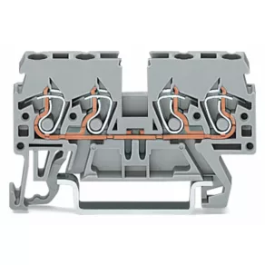 Clemă de legătură cu 4 fire Wago, 2,5 mm², gri (870-831)