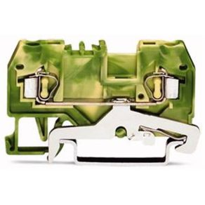   WAGO 280-907 Bloc terminal de împământare cu 2 fire, 2,5 mm², verde-galben