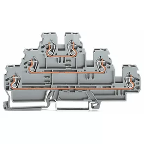 Bloc terminal Wago cu trei etaje, 2,5 mm², gri (870-551)