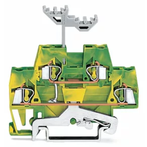   Wago Bloc de borne suprapus, bloc de borne de împământare cu 4 fire, verde-galben (280-517)
