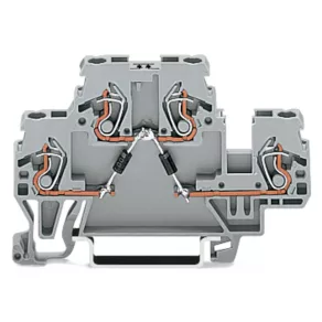   Bloc de conectare Wago cu două niveluri, gri (870-541/281-489)