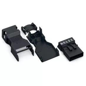   Conector Wago cu carcasă de protecție, cu 5 poli, negru (890-115)
