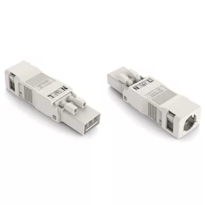   Conector Wago cu carcasă de protecție, cu 3 poli, alb (890-133)