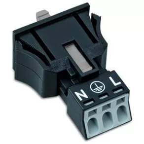 Conector cu fixare prin presare Wago, negru (890-713)
