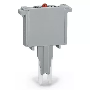   Modul de siguranță Wago cu siguranță miniaturală și lampă de semnalizare sudată, gri (280-850/281-413)